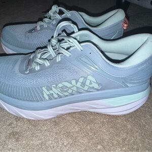 Hoka Women's Bondi 7 Running Shoes - Light Blue